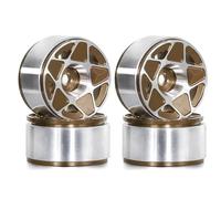 JYYTERD Accesorios Coches RC para TRX4M para SCX24 AX24 1/18 1/24 RC, Piezas De Actualización Coche, Accesorios, 4 Uds., Llanta para Cubo Rueda con Cuentas Metal 1,0"(Brown)