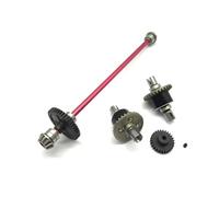 JYYTERD Accesorios Coches RC para Wltoys 144001 1/14 RC Car Parts Repuestos Metal Diferencial Eje De Transmisión Central Engranaje Reducción del Motor(Red)