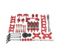 JYYTERD Accesorios Coches RC para Wltoys 144001 144002 124019 RC Car Kits De Modificación Piezas Actualización Metal para Juego Amortiguadores Brazo Oscilante(Red)