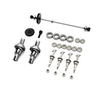 JYYTERD Accesorios Coches RC para Wltoys 284131 284010 K979 K989 K999 P929 1/28 RC Piezas De Coche Eje Transmisión Metal Engranaje Conducción Juego Cojinetes Diferenciales(Gray)
