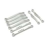 JYYTERD Accesorios Coches RC para WPL C64 C64-1 Metal para Varilla De Enlace del Chasis, Juego Varillas Tracción 1/16 RC, Accesorios Piezas Coche(White)