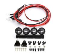 JYYTERD Accesorios Coches RC RC para Escalar, Coche De Bricolaje, Actualización, Modificación, Accesorios, Piezas, Portaequipajes, Lámpara, Foco, Portador, Luz Techo, Faros(4 Lights)
