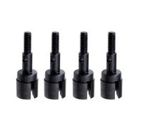JYYTERD Accesorios Radiocontrol para HSP 1:10th para Todoterreno Buggy 94105 94106 94107 94110 94120 94124 94170 4 Piezas De Coche RC 02033 Eje Rueda Muñón Acero Actualización Accesorio(Black)