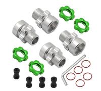 JYYTERD Accesorios Radiocontrol para Traxxas 1/10 para Slash 2WD 4X4 para Rustler para Stampede RC Piezas Mejora Coche Metal 12mm A 17mm Adaptador para Cubo Hexagonal De Rueda Estriada(Green)