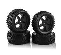 JYYTERD Accesorios Radiocontrol para Wltoys 144001 144010 124007 124017 124019 para HSP 1/10 1/12 1/14 RC Coche Todoterreno para Buggy 4 Piezas Neumático De Rueda 87 Mm(Black)