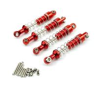 JYYTERD Amortiguador de Coche RC Compatible con WPL C14 C24 C34 para MN D90 para MN99S 1/12 RC Car Parts 4PCS Amortiguador De Metal para Amortiguador De Resorte con Kit De Tornillos(Red)
