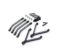 JYYTERD Biela RC para FMS para Xiaoqi para FCX24 1/24 RC Piezas De Automóvil Actualización Y Reacondicionamiento Metal Proceso CNC para Enlace Fijo Eje Chasis(Black)