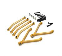 JYYTERD Biela RC para FMS para Xiaoqi para FCX24 1/24 RC Piezas De Automóvil Actualización Y Reacondicionamiento Metal Proceso CNC para Enlace Fijo Eje Chasis(Yellow)