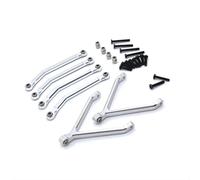 JYYTERD Biela RC para FMS para Xiaoqi para FCX24 1/24 RC Piezas De Automóvil Actualización Y Reacondicionamiento Metal Proceso CNC para Enlace Fijo Eje Chasis(Silver)