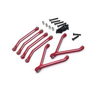 JYYTERD Biela RC para FMS para Xiaoqi para FCX24 1/24 RC Piezas De Coche Actualización Y Reacondicionamiento Metal Proceso CNC para Enlace Fijo Eje Chasis(Red)