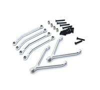JYYTERD Biela RC para FMS para Xiaoqi para FCX24 1/24 RC Piezas De Coche Actualización Y Reacondicionamiento Metal Proceso CNC para Enlace Fijo Eje Chasis(Silver)