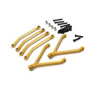 JYYTERD Biela RC para FMS para Xiaoqi para FCX24 1/24 RC Piezas De Coche Actualización Y Reacondicionamiento Metal Proceso CNC para Enlace Fijo Eje Chasis(Yellow)