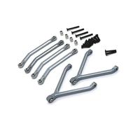 JYYTERD Biela RC para FMS para Xiaoqi para FCX24 1/24 RC Piezas De Coche Actualización Y Reacondicionamiento Metal Proceso CNC para Enlace Fijo Eje Chasis(Gray)