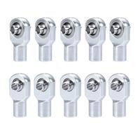 JYYTERD Biela RC para Slash para Hoss para Rustler para Stampede para Telluride 4x4 Piezas para Coche RC 1/10 Cabezal Esférico M3 Extremos De Rótula Tirante Enlace(Silver)