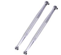 JYYTERD Biela RC para Traxxas 1/5 para X-maxx para WideMaxx 8S 1/6 para XRT RC Car Upgrade Parts 2 Piezas De Aleación Aluminio 7075 Barra Enlace Dirección Delantera(Silver)