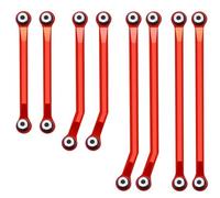 JYYTERD Biela RC para TRX-4M K10 1/18 RC Crawler Car Piezas High Trail 8 De Enlaces Varilla Metal Reforzados Accesorios Enlace(Red)
