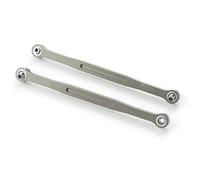 JYYTERD Biela RC para Xmaxx 1/5 RC Car Part 2 Piezas Juego De Barras Enlace Dirección Distancia Entre Ejes Aleación Aluminio(Gray)