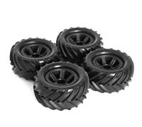 JYYTERD Compatible con TRAXXAS para E-Revo para MJX 16207 16208 para SCY 16101 para HBX 1/16 RC Car Part 4 Piezas 90 Mm Monster Truck Neumáticos Rueda 12 Mm Hex Neumático de Coche RC
