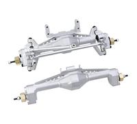 JYYTERD Eje Completo RC para Axial para Capra UTB18 1/18 RC Car Piezas De Actualización Eje Portal Delantero Y Trasero Aleación Aluminio con Montaje Servo(Silver)
