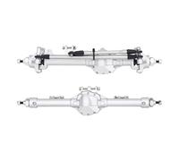 JYYTERD Eje Completo RC para Axial para SCX10 II VS4-10 1/10 RC Crawler para Rock Trucks Piezas Juego De Eje Recto Delantero Y Trasero Aluminio(Silver)
