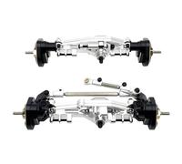 JYYTERD Eje Completo RC para MJX para Hyper H12Y H12P RC Car Upgrade Parts Accesorios Matel Juego De Ejes Portal Delantero Trasero(Silver,1Set)