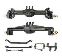 JYYTERD Eje Completo RC para TRX4M 1/18 RC Car Piezas De Actualización Accesorios Juego Ejes Latón Repuesto con Dos Soportes Servo Y Enlaces(Black)