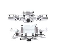 JYYTERD Eje Delantero Trasero RC para HuangBo ZP1001 ZP1002 ZP1003 ZP1004 Piezas De Coche RC 1/10 con Actualización Metal Mediante Proceso CNC para La Carcasa del Eje Delantero Y Trasero(Silver)