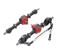 JYYTERD Eje Delantero Trasero RC para MN D90 FJ45 para MN99s D91 D96 para MN82 para MN78 Juego De Eje Delantero Y Trasero Metal para Piezas Actualización Coche RC 1/12(Black,Front and Rear)