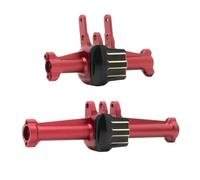 JYYTERD Eje Delantero Trasero RC para Traxxas TRX4M 1/18 RC Crawler Car 2 Piezas De Carcasa Eje Delantero Y Trasero Aleación Aluminio con Actualización Cubierta(Red)