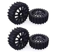 JYYTERD Neumáticos Coche RC para Arrma para Traxxas para Redcat para Team para Losi para HPI para HSP 1/8 RC Car 120 Mm Snow Sand Paddle Tire Wheel 17 Hex(Black)