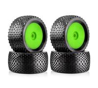 JYYTERD Neumáticos Coche RC para ARRMA para Trxs para Redcat para Team para Losi para Kyosho 1/8 RC para Coche Carreras 140 Mm Todoterreno para Neumáticos para Buggy Rueda Hexagonal 17(Green)
