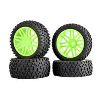 JYYTERD Neumáticos Coche RC para HSP para HP 1/10 RC para Buggy Neumáticos Montaje Actualización Control Remoto Accesorio De Coche para Todoterreno 12mm Hex Hub(Green)
