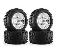 JYYTERD Neumáticos Coche RC para Losi para LMT para Arrma para Kraton para Traxxas para Maxx 1/8 para Piezas De para Monster Truck para Neumáticos para Buggy Rueda 156 Mm Hex. 17(White)