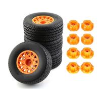 JYYTERD Neumáticos Coche RC para TRAXXAS para Slash para ARRMA para SENTON 1/8 1/10 RC Coche Camión De Recorrido Corto Neumático 113mm con Rueda Hexagonal 12mm 14mm 17mm(Yellow)