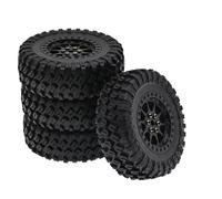 JYYTERD Neumáticos RC Compatible con MN D90 para MN98 para MN99S MN45 para MN82 para WPL C14 C24 C34 B14 B16 B24 RC Piezas De Coche Aleación De Aluminio Neumáticos De 70 Mm Rueda(Black)
