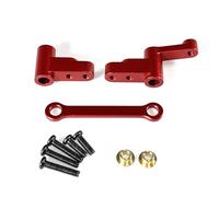 JYYTERD Piezas de Coche RC para Mjx para Hyper para Go 1/14 14301 14302 Control Remoto Accesorios De Coche Piezas Mejoradas Componentes Transmisión Grupo Dirección Metal(Red)