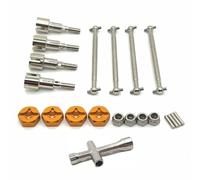 JYYTERD Piezas de Coche RC para SCY para 16101 16102 16103 16106 16201 para JJRC para Q130A Q130B Q141 Q117 1/16 RC Car Eje De Transmisión Metal CVD Y Piezas Actualización Hexagonales 12 Mm(Yellow)