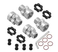 JYYTERD Piezas de Coche RC para Traxxas 1/10 para Slash 2WD 4X4 para Rustler para Stampede Piezas De Actualización Automóviles RC Adaptador Cubo Hexagonal Rueda Estriada Metal 12 Mm A 17(Black)