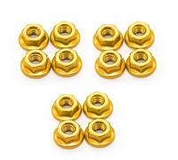 JYYTERD Piezas de Coche RC para Traxxas para TRX4 para TRX6 para Axial para SCX10 90046 AXI03007 para Redcat para MST 12 Uds Tuercas De Bloqueo Rueda M4 Metal 1/10 RC Car Crawler(Yellow)