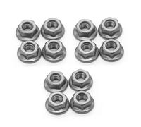 JYYTERD Piezas de Coche RC para Traxxas para TRX4 para TRX6 para Axial para SCX10 90046 AXI03007 para Redcat para MST 12 Uds Tuercas De Bloqueo Rueda M4 Metal 1/10 RC Car Crawler(Titanium)