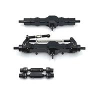 JYYTERD Piezas de Coche RC para WPL para 1/10 C74 1/16 Piezas De Repuesto Coche Teledirigido Mejora Metal Conjunto Eje Delantero Y Trasero Transmisión Accesorios(Black)
