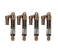 JYYTERD RC Amortiguadores Coche para TRX4M para Defender 1/18 Coche Trepador De Control Remoto Piezas Mejora Accesorios 4 Uds Amortiguador Aceite Metal(Brown)