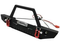 JYYTERD RC Car Bumper para Axial para SCX10 II 90046 para Traxxas para TRX4 Parachoques Delantero Metálico para Coche RC Crawler 1/10 con Luces Y Piezas De Actualización