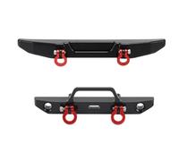 JYYTERD RC Car Bumper para Axial para SCX24 AXI00005 para Gladiator Piezas De Mejora para Coche RC Crawler 1/24, Parachoques Delantero Y Trasero con Gancho Remolque(Black)