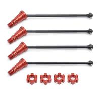 JYYTERD RC Eje transmisión Coche Compatible con Traxxas para X-Maxx 6S 8S 1/5 RC Monster Truck Car Upgrades Piezas 2 Piezas O 4 Piezas Eje De Transmisión Delantero Y Trasero De Metal CVD(Red,4pcs)