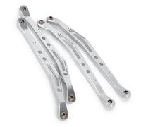 JYYTERD Varilla de Tracción para Axial para Wraith 90018 1/10 Coche Trepador De Control Remoto Varilla Enlace Aluminio Brazo Inferior Chasis Suspensión(White,Upper-Red)