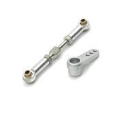 JYYTERD Varilla de Tracción para MeiJiaXin MJX16207 16208 16209 16210 H16 1/16 Piezas De Coche RC Varilla Dirección Mejorada Metal Brazo Enlace(Silver)