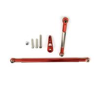 JYYTERD Varilla de Tracción para MN MN86K MN86KS 1/12 RC Car Crawler Upgrade Parts Pieza De Metal Enlace Dirección Ajustable Servo Link Varilla Tracción Brazo(Red)