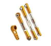 JYYTERD Varilla de Tracción para Wltoys 104009 104016 104018 1/10 RC Piezas De Mejora Coche Engranaje Dirección para Brazo Oscilante Conjunto Varillas Enlace(Yellow)