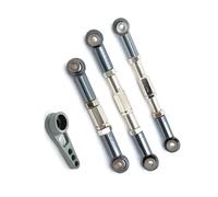 JYYTERD Varilla de Tracción para Wltoys 104009 104016 104018 1/10 RC Piezas De Mejora Coche Engranaje Dirección para Brazo Oscilante Conjunto Varillas Enlace(Gray)